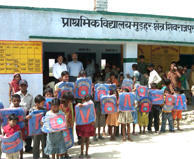 Students after Bag Distribution