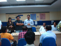 Rishi Raj & Sajjad sharing views on social work.